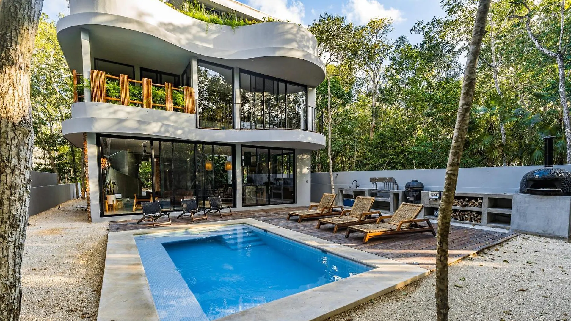 Luxury 4Br Eco Villa 10Ppl Outdoor Pizza Oven - Private Pool & Jacuzzi トゥルム